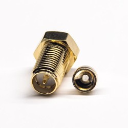 RP Female SMA Connector 180 Degree 50 Ohm Crimp Type Solder Type