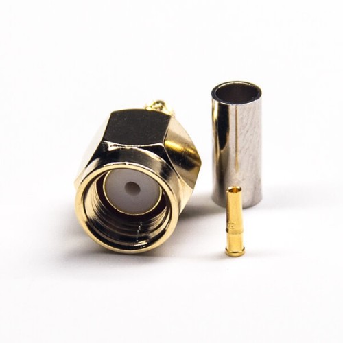 RP Male SMA Connector Straight Female Pin Crimp Type Gold Plating for RG316 RP Male SMA Connector Straight Female Pin Crimp Type Gold Plating for RG316