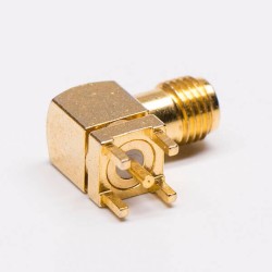 RP-SMA Jack Connector Angled Gold Plated for PCB
