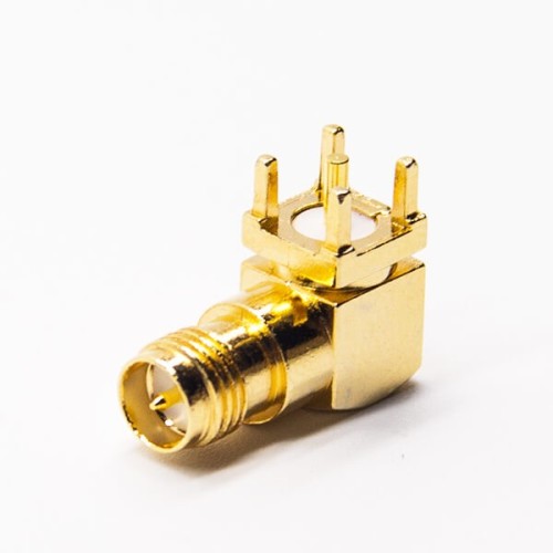 RP SMA RP Female Connector Angled DIP Type for PCB Mount RP SMA RP Female Connector Angled DIP Type for PCB Mount