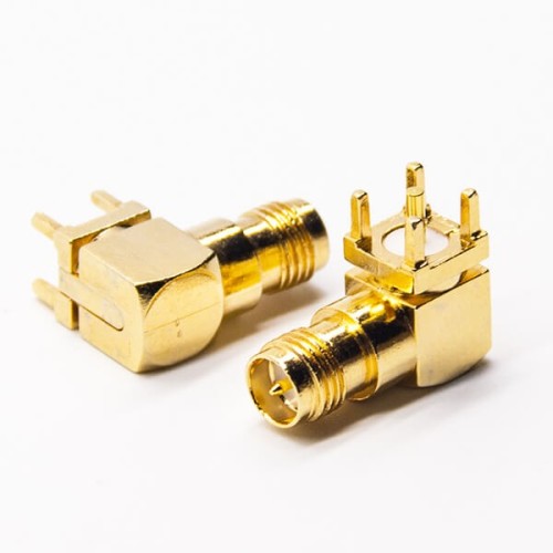 RP SMA RP Female Connector Angled DIP Type for PCB Mount RP SMA RP Female Connector Angled DIP Type for PCB Mount