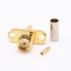 SMA 2 Hole Flange Connector Female Straight Cirmp Type Coaxial Cable SMA 2 Hole Flange Connector Female Straight Cirmp Type Coaxial Cable