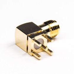 SMA 90 Degree Jack Connector Through Hole for PCB Mount
