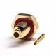 SMA Bulkhead 180 Degree Female Connector Solder Type 50 Ohm Gold Plating SMA Bulkhead 180 Degree Female Connector Solder Type 50 Ohm Gold Plating