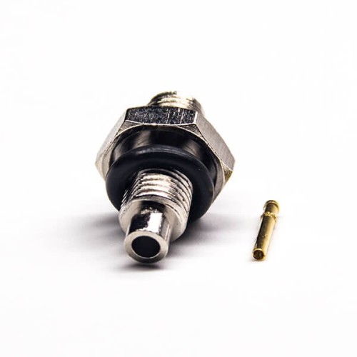 SMA Bulkhead Female 180 Degree Wire Solder Crimp Type for Coaxial Cable SMA Bulkhead Female 180 Degree Wire Solder Crimp Type for Coaxial Cable