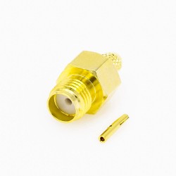 SMA Cable Types Connector Female 180 Degree Crimp for SYV-50-2-2