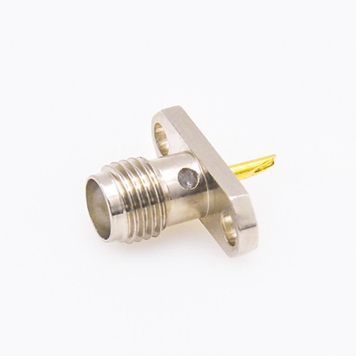 SMA Connector 2 Holes Flange Panel Mount Female Straight Solder Cup for Cable SMA Connector 2 Holes Flange Panel Mount Female Straight Solder Cup for Cable