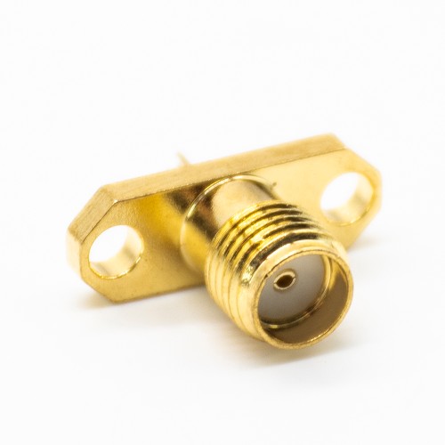 SMA Connector 2Hole Flange Straight Female Solder Type for Panel Mount SMA Connector 2Hole Flange Straight Female Solder Type for Panel Mount