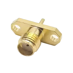 SMA Connector 2Hole Flange Straight Female Solder Type for Panel Mount