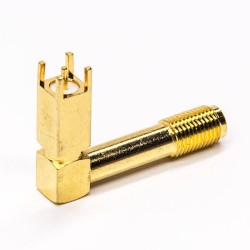 SMA Connector 90 Degree Female Right Angle Through Hole for PCB Mount