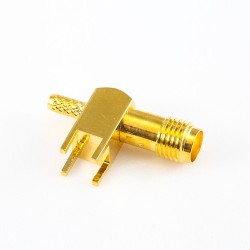 SMA Connector DIP Type Female 90 Degree PCB Mount Crimp for RG316/RG174/LMR100