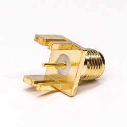 SMA Connector Female Edge Mount for PCB Mount 180 Degree Gold Plating