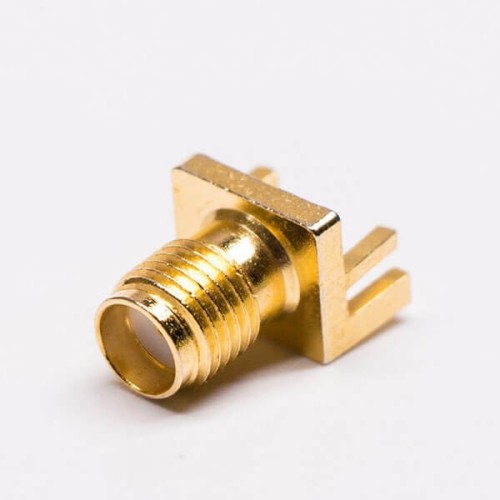 SMA Connector Female Edge Mount for PCB Mount Female Gold Plated SMA Connector Female Edge Mount for PCB Mount Female Gold Plated
