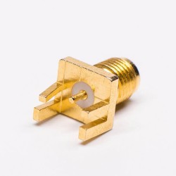 SMA Connector Female Edge Mount for PCB Mount Female Gold Plated