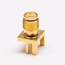 SMA Connector Female Edge Mount for PCB Mount Female Gold Plated