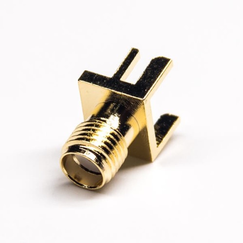 SMA Connector Female Straight 50 Ohm Edge Mount for PCB Gold Plating SMA Connector Female Straight 50 Ohm Edge Mount for PCB Gold Plating