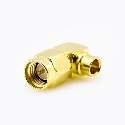 SMA Connector for Semi-rigid 141 Cable Male 90 Degree Solder Type