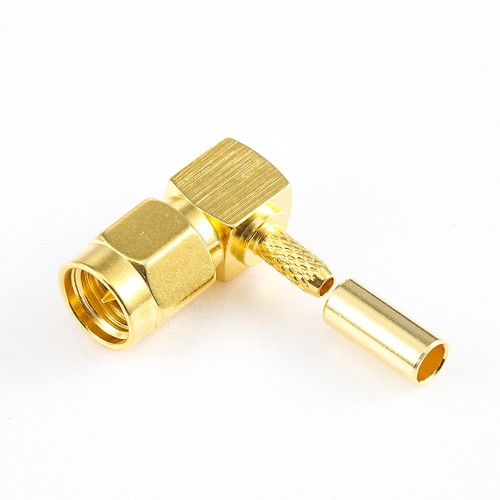 SMA Connector Male Right Angle Cable for RG174/RG316/LMR100 Crimp Type SMA Connector Male Right Angle Cable for RG174/RG316/LMR100 Crimp Type