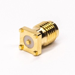 SMA Connector Panel SMT for PCB Mount Female 180 Degree Gold Plating
