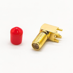 SMA Connector Right Angle Jack Through Hole for PCB Mount