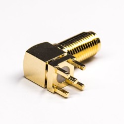SMA Connector Threaded Type Female Through Hole Panel Mount