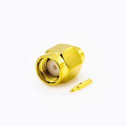 SMA Connector With Cable Male 180 Degree Solder Type for Semi-rigid 141