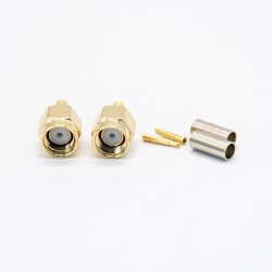 SMA Crimp Type for RG174/RG316/LMR100 Cable Connector Male 180 Degree