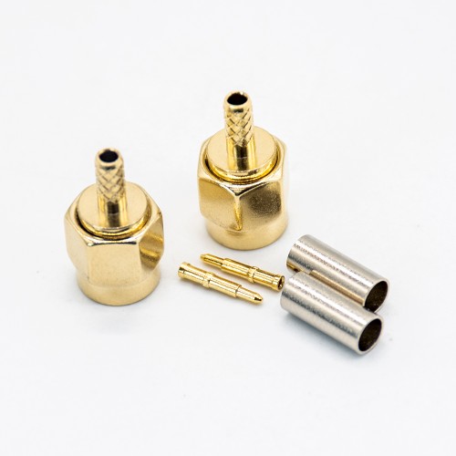 SMA Crimp Type for RG174/RG316/LMR100 Cable Connector Male 180 Degree SMA Crimp Type for RG174/RG316/LMR100 Cable Connector Male 180 Degree