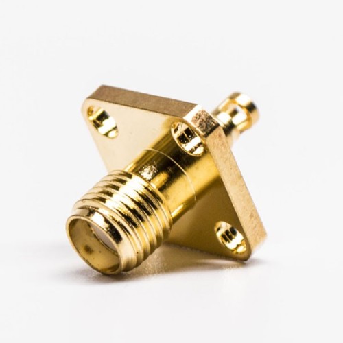 Sma Female 4 Holes Flange Connector Straight Solder Type for Cable RF1.13 Sma Female 4 Holes Flange Connector Straight Solder Type for Cable RF1.13