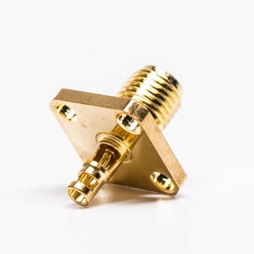 Sma Female 4 Holes Flange Connector Straight Solder Type for Cable RF1.13 Sma Female 4 Holes Flange Connector Straight Solder Type for Cable RF1.13