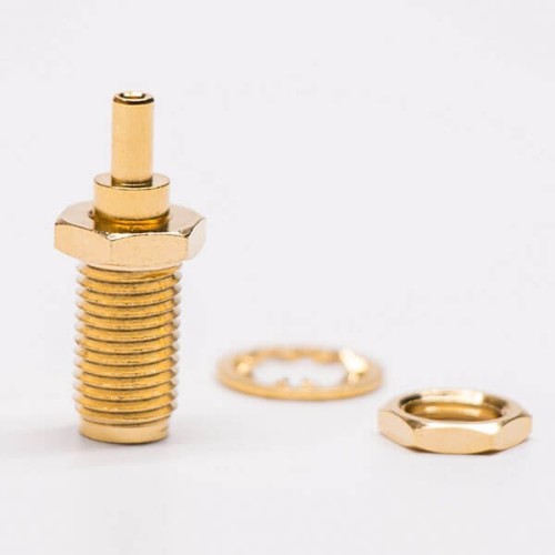 SMA Female Bulkhead Connector Coaxial Solder Type for RF1.13 SMA Female Bulkhead Connector Coaxial Solder Type for RF1.13
