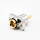 SMA Female Connectors 50Ω Standard Panel Mount 4 Hole Flange Crimp for Cable LMR400 Nickel Platin Straight