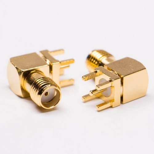 SMA Female Right Angle PCB Mount Through Hole Type SMA Female Right Angle PCB Mount Through Hole Type