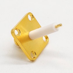 SMA Jack Connectors 4Hole Flange Gold Plated for Panel Mount with Extended PTFE (Custom)