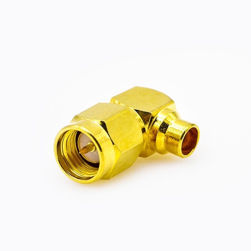 SMA Male Right Angle Connector Solder for Semi-rigid 141 SMA Male Right Angle Connector Solder for Semi-rigid 141