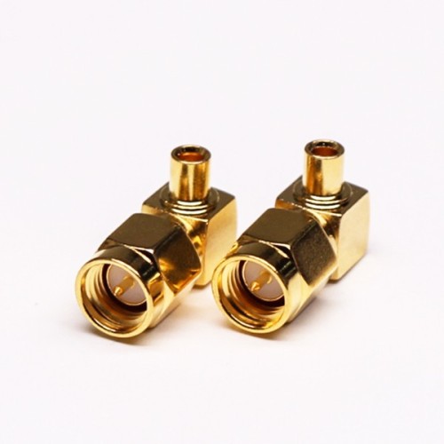 SMA Male Right Angle Connector Solder Type for Coaxial Cable SMA Male Right Angle Connector Solder Type for Coaxial Cable