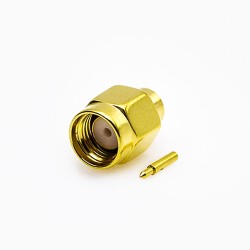 SMA Plug Solder Type Connector 180 Degree Cable for Semi-rigid 141