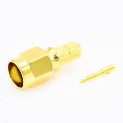SMA RG58 Connector Male 180 Degree Crimp Type
