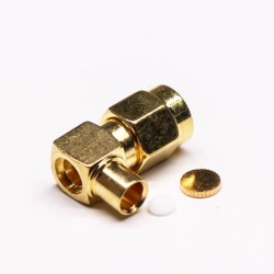 SMA Right Angle Plug Connector Solder Type for coaxial Cable