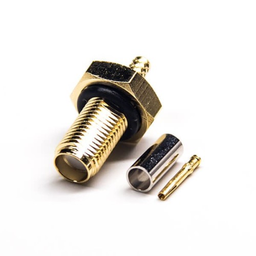 SMA Waterproof Connector 180 Degree Female Crimp Type for RG178 Waterproof SMA Waterproof Connector 180 Degree Female Crimp Type for RG178 Waterproof
