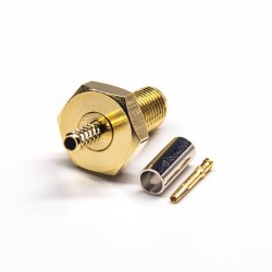 SMA Waterproof Connector 180 Degree Female Crimp Type for RG178 Waterproof