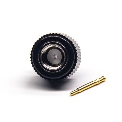 Solder Type Male Connector SMA Straight Solder Type with Black Plastic Shell