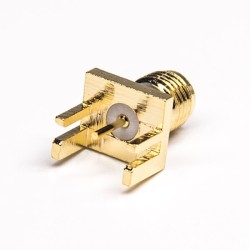 Straight SMA Connector Jack Margin Surface Mounting for PCB 50 Ohm