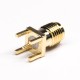 Threaded Type SMA Connector 180 Degree Female Through Hole for PCB Mount Threaded Type SMA Connector 180 Degree Female Through Hole for PCB Mount