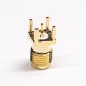 Threaded Type SMA Connector 180 Degree Female Through Hole for PCB Mount Threaded Type SMA Connector 180 Degree Female Through Hole for PCB Mount