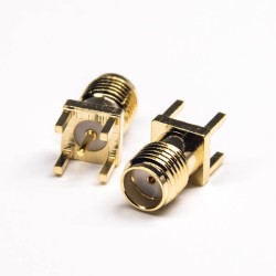 Threaded Type SMA Connector 180 Degree Female Through Hole for PCB Mount