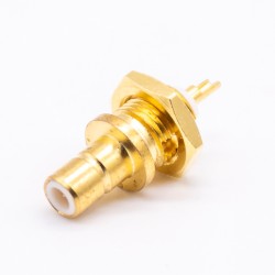 20pcs SMB 180 Degree Connector Female with Thread Solder Type for Cable