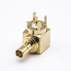 20pcs SMB Coaxial Connector Right Angle Female Through Hole for PCB Mount