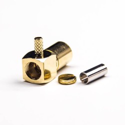 RF Connector SMB Type 90 Degree Male Crimp Type for Coaxial Cable