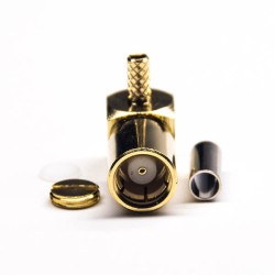 RF Connector SMB Type 90 Degree Male Crimp Type for Coaxial Cable